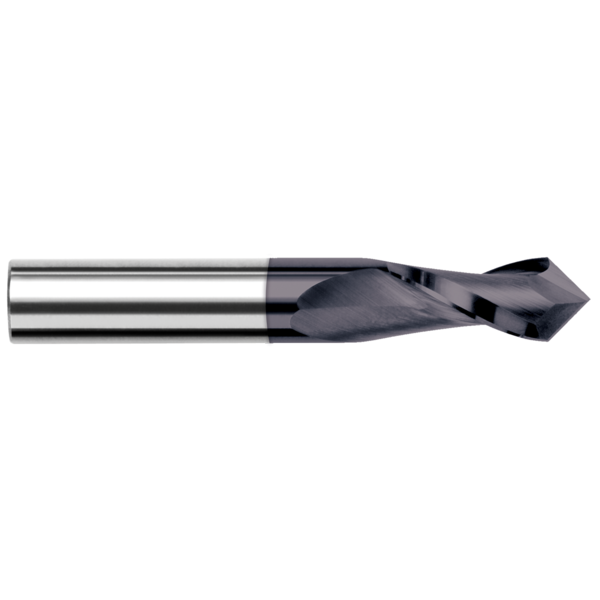 Harvey Tool Drill/End Mill - Drill Style - 2 Flute, 0.0937" (3/32), Included Angle: 140 Degrees 950506-C3
